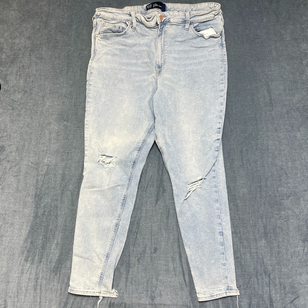 Gap Universal Legging Jeans Women 20/35R Blue Denim High Rise Distressed Outdoor